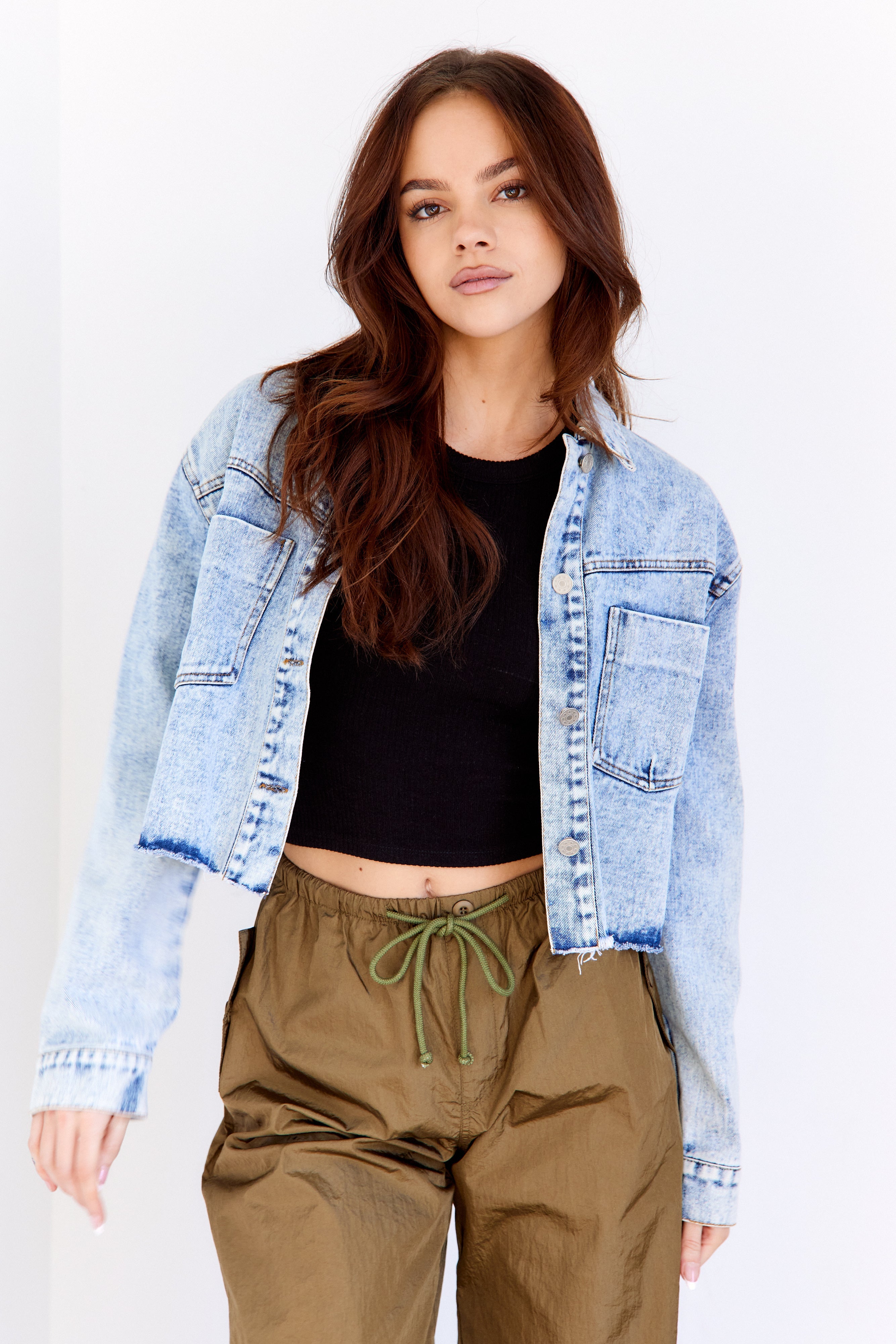 Malibu Cropped Denim Jacket