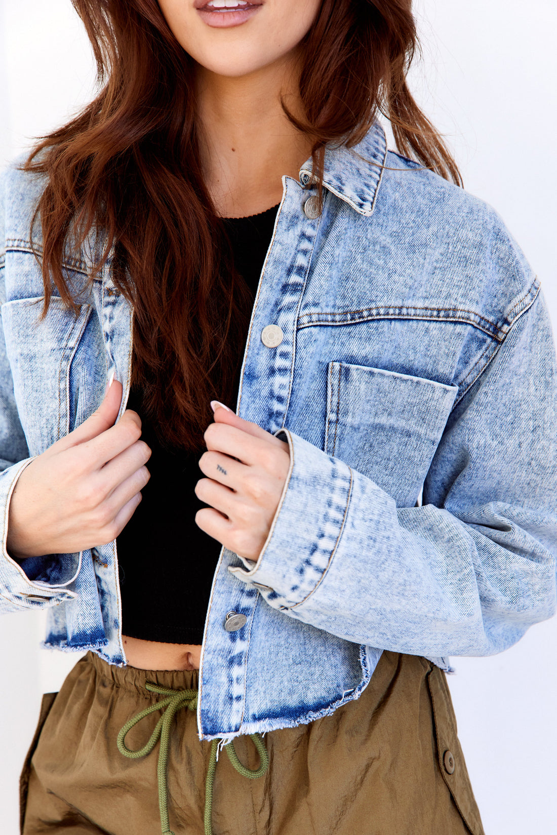 Malibu Cropped Denim Jacket