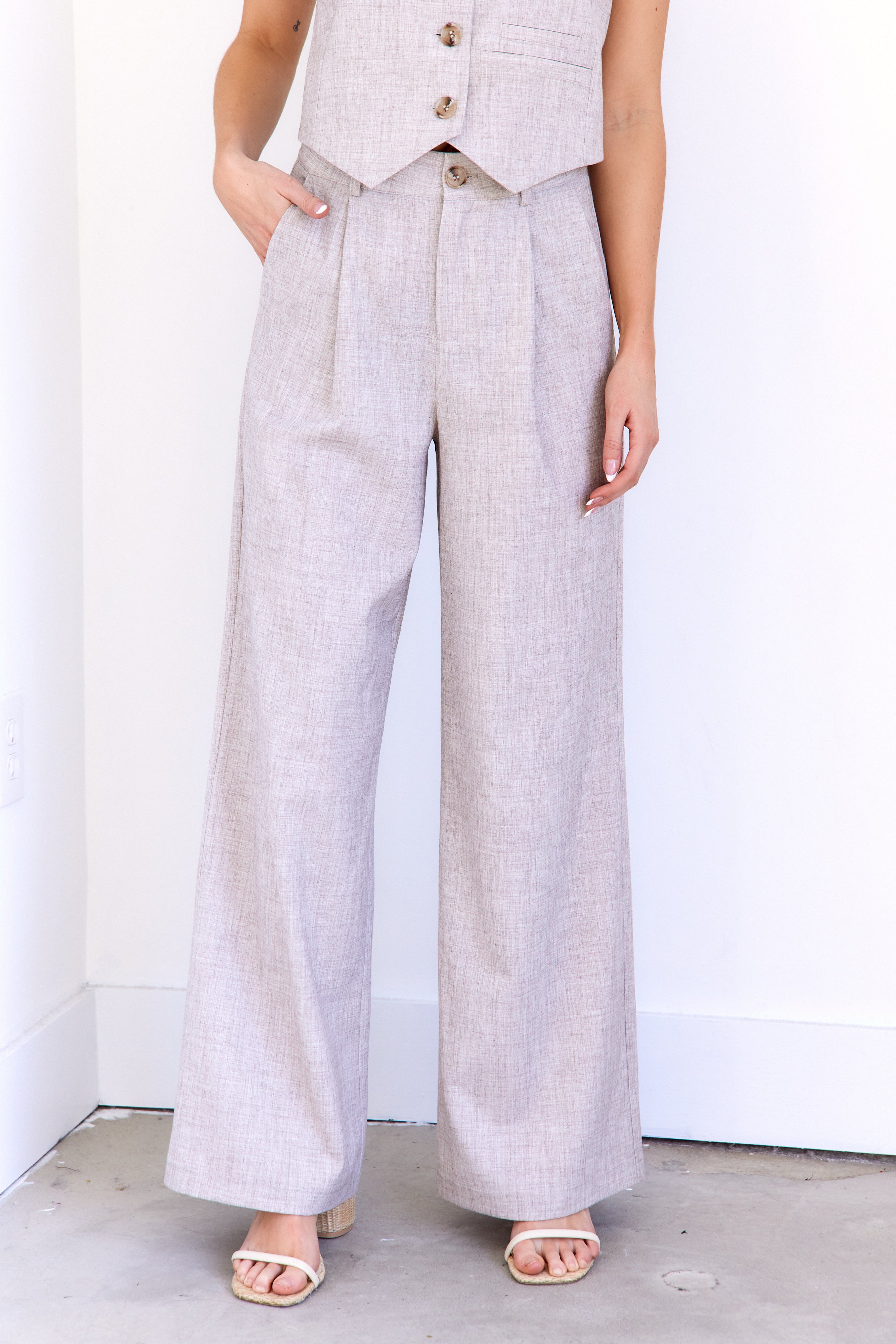 SALE - Peyton Wide Leg High Waisted Pants