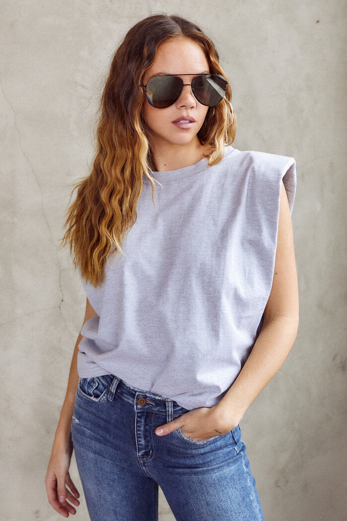 Donia Shoulder Pad Tee