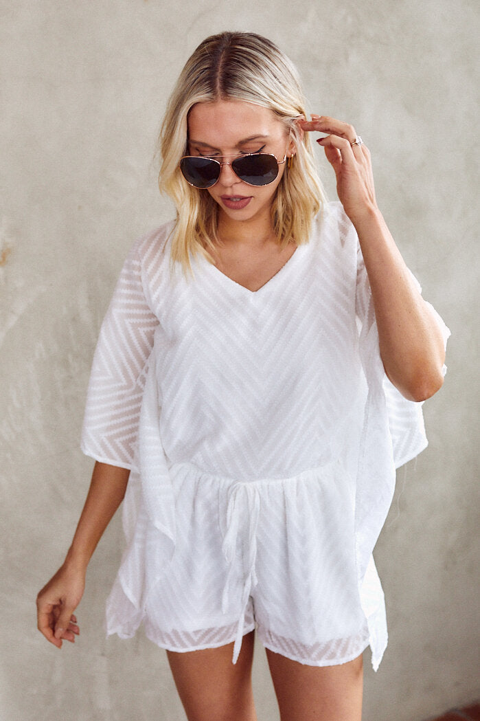 Lacy Kimono Style Romper