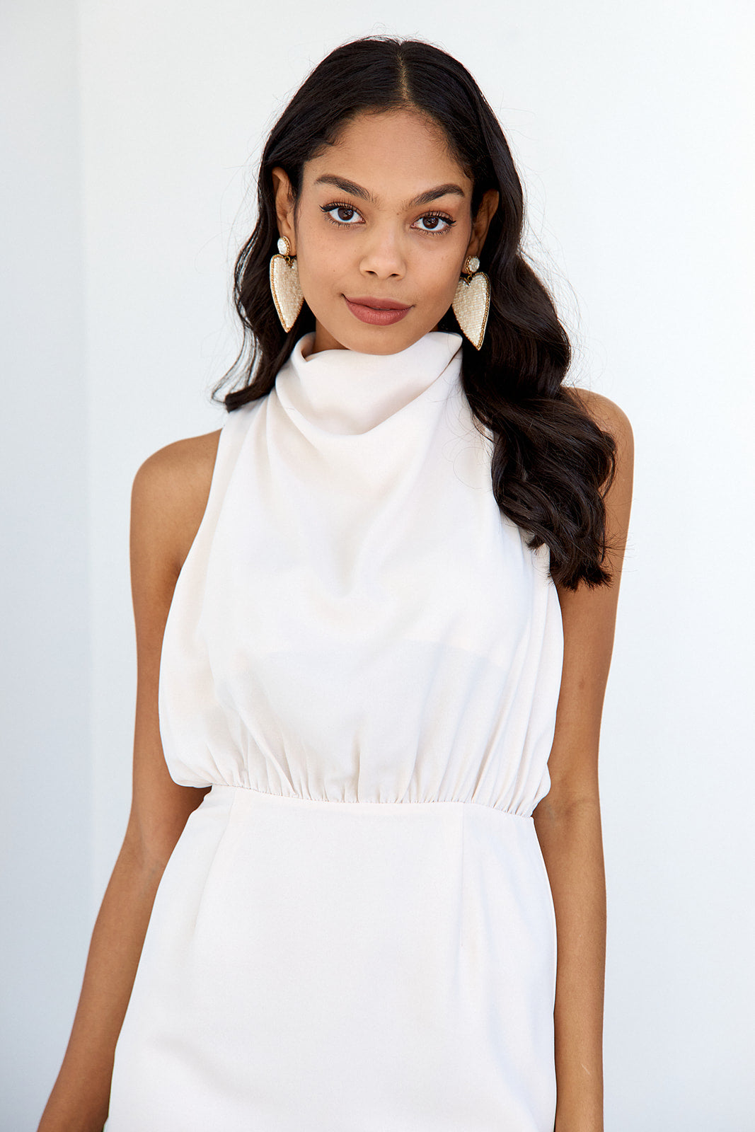 Leland Cowl Neck Midi Dress