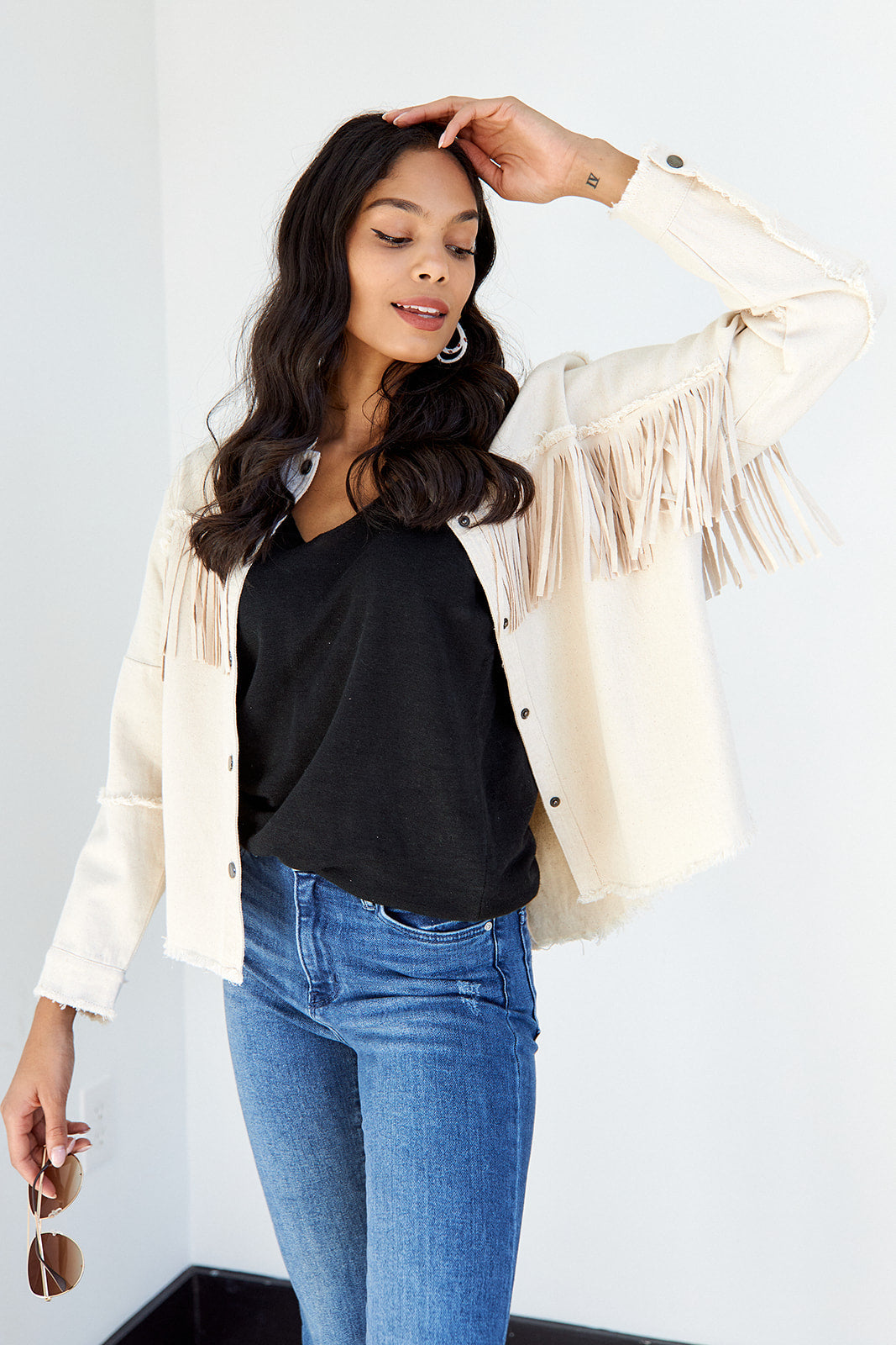 Kella Fringe Detail Jacket