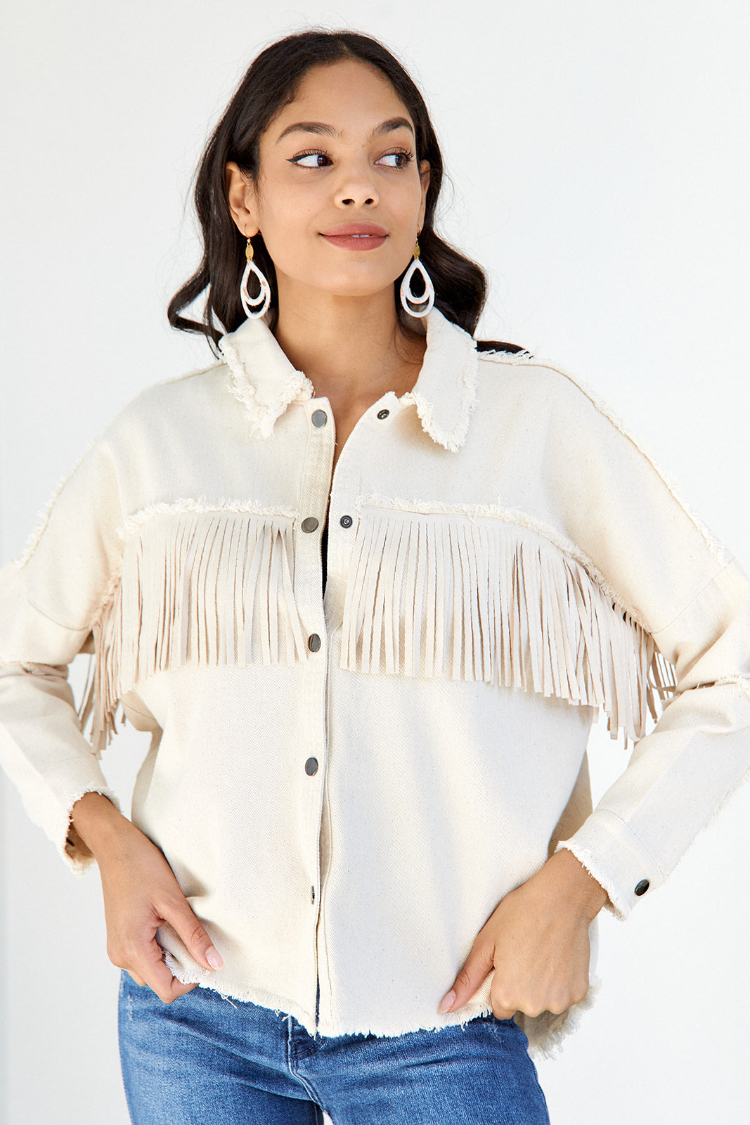 Kella Fringe Detail Jacket