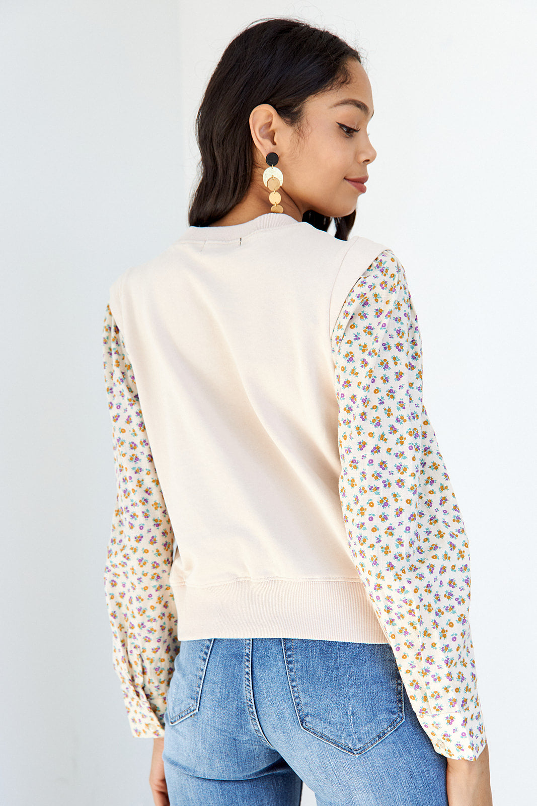 Powell Woven Sleeve Sweatshirt