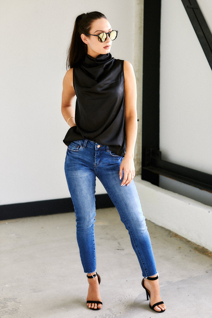 Emma Mid Rise Skinny Jeans