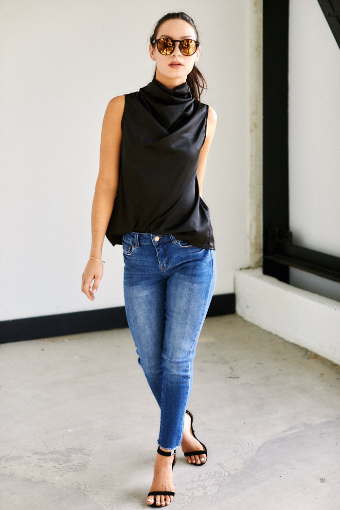Emma Mid Rise Skinny Jeans