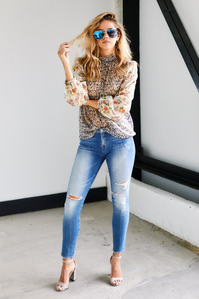 Vida Distressed Skinny Jeans