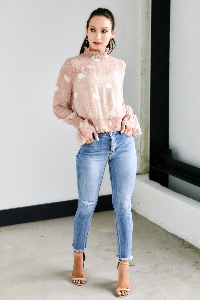 Kylie High Rise Button Fly Skinny Jean
