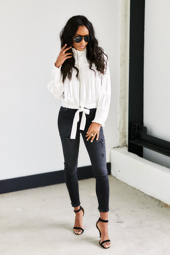 Archie Mid Rise Distressed Skinny