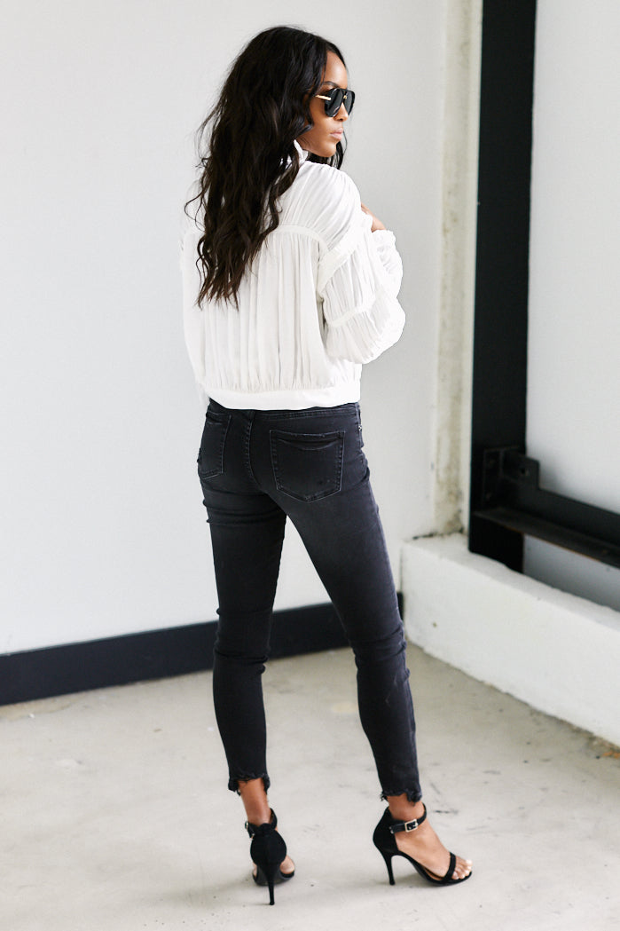 Archie Mid Rise Distressed Skinny