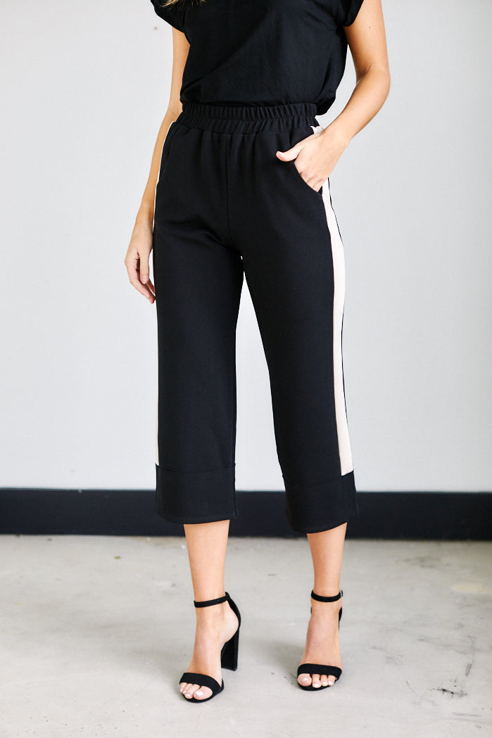 Millie Track Stripe Culotte Pants