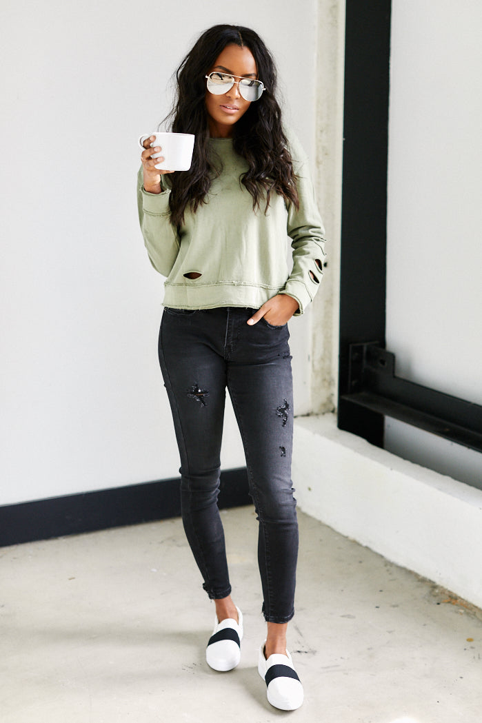 Lennon Distressed Sweatshirt