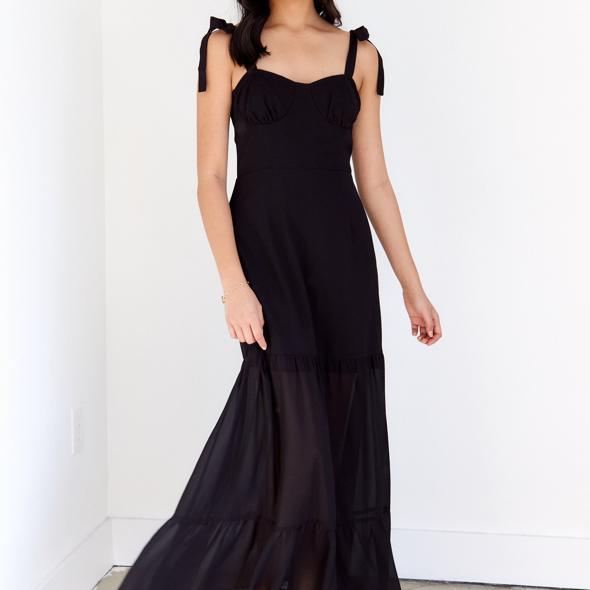 SALE - Tena Tie Strap Midi Dress