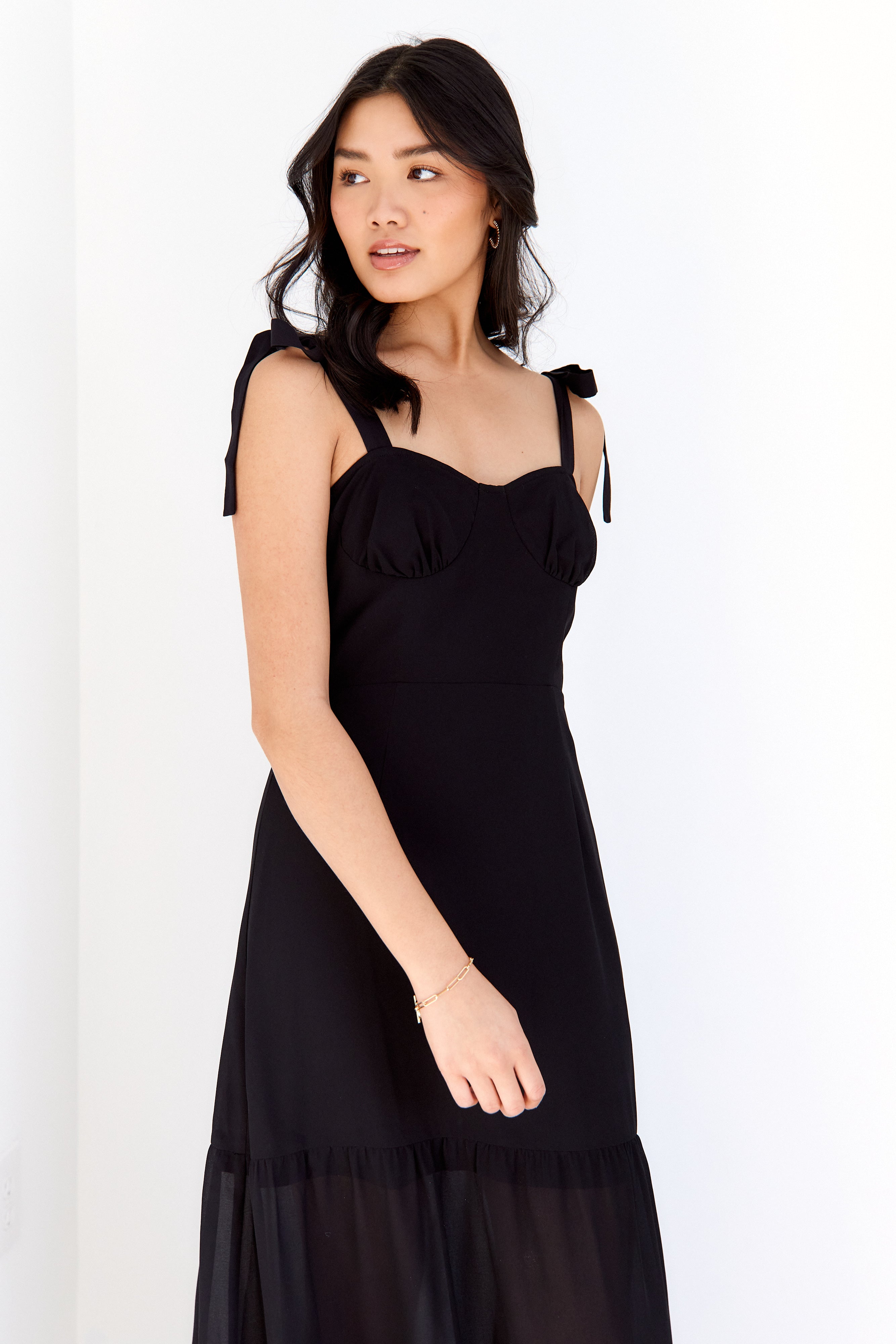 SALE - Tena Tie Strap Midi Dress