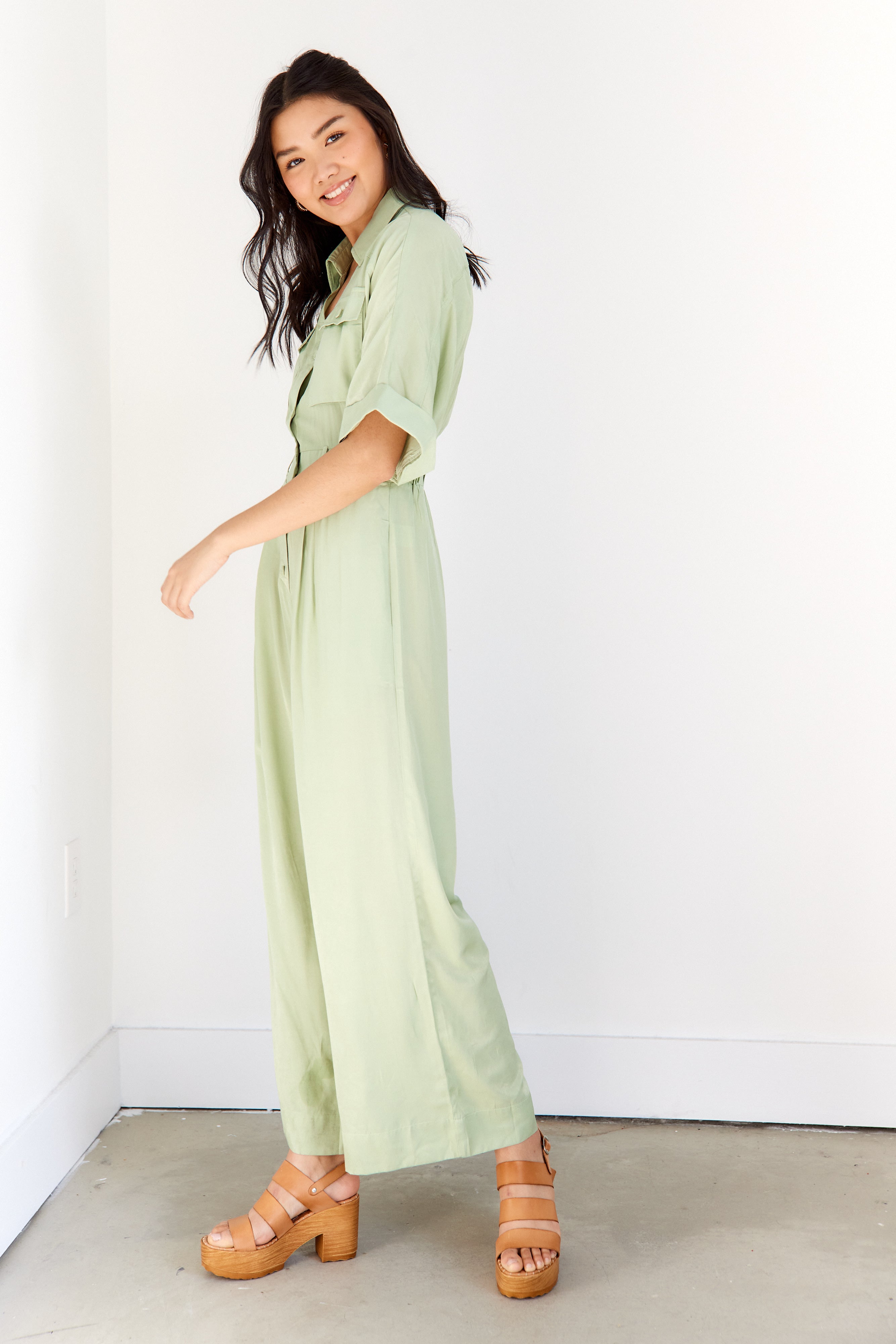 SALE - Chrissy Wide Leg Utility Jumpsuit