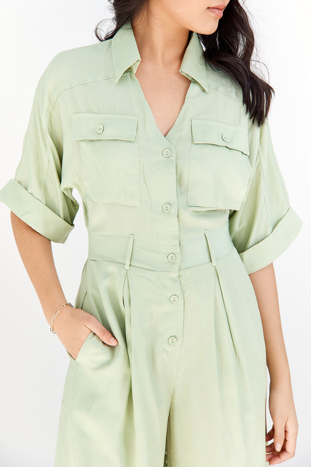 SALE - Chrissy Wide Leg Utility Jumpsuit