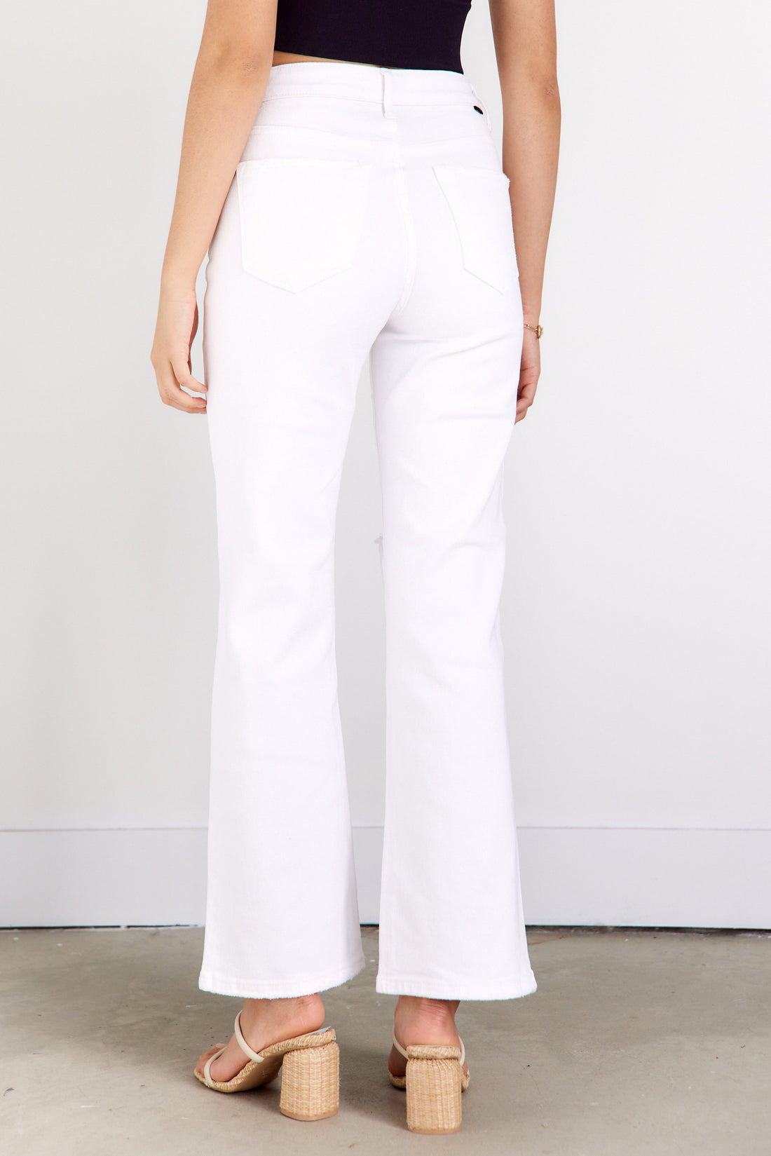 Kelbe Wide Leg Distress Jean