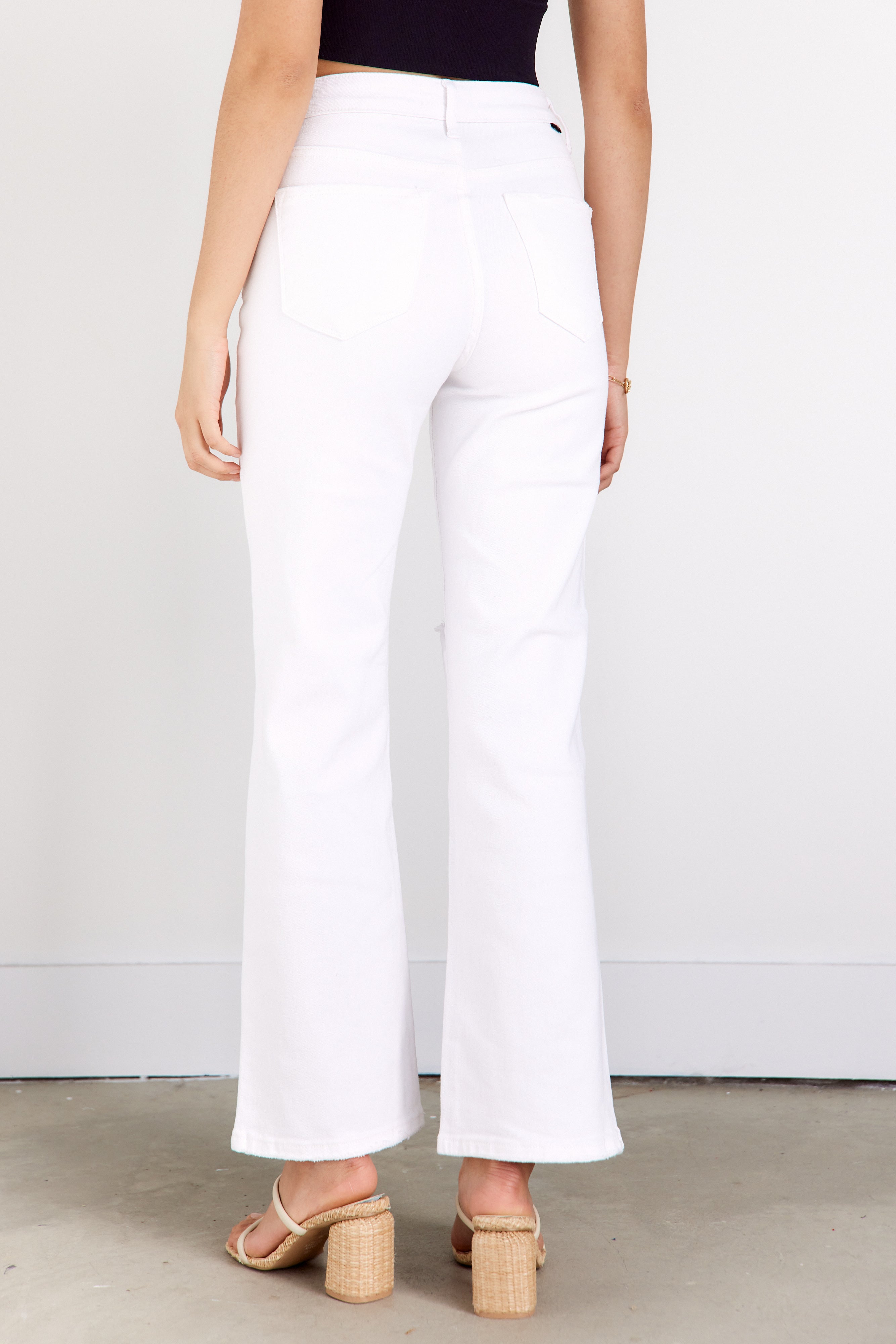 Kelbe Wide Leg Distress Jean