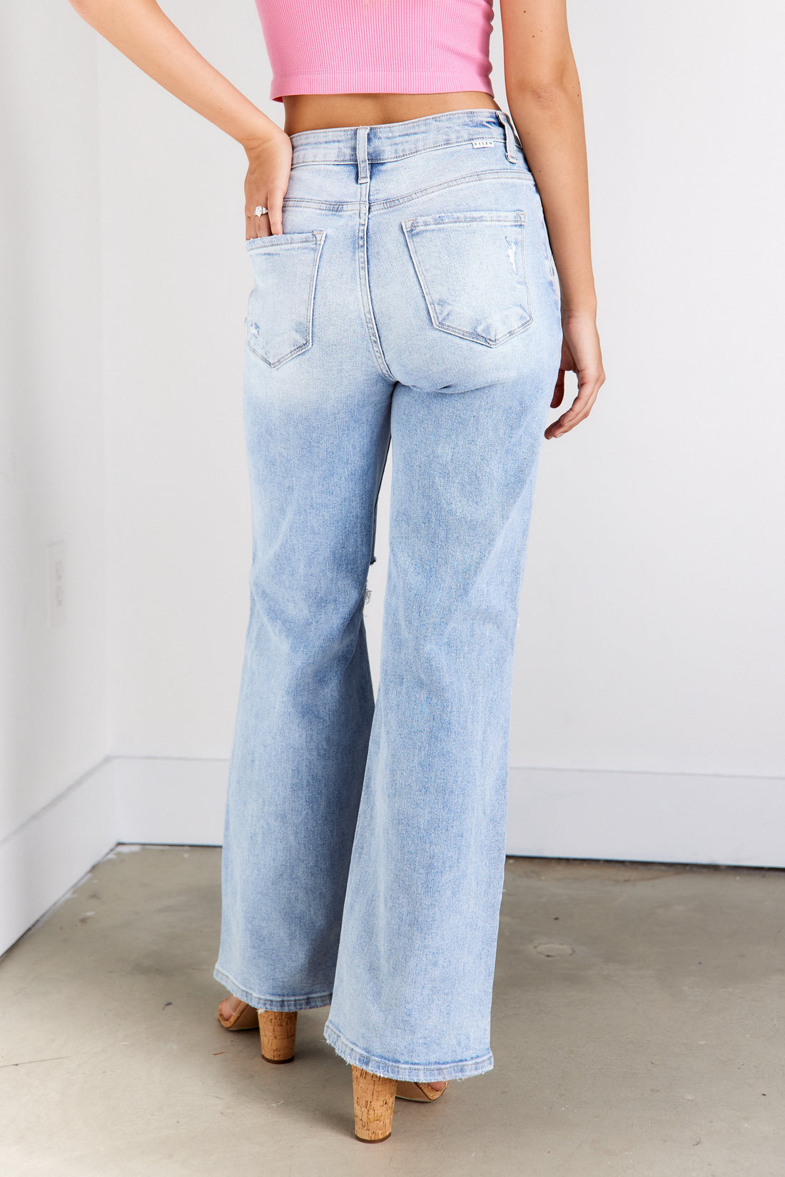 Carlon High Rise Wide Leg Jean