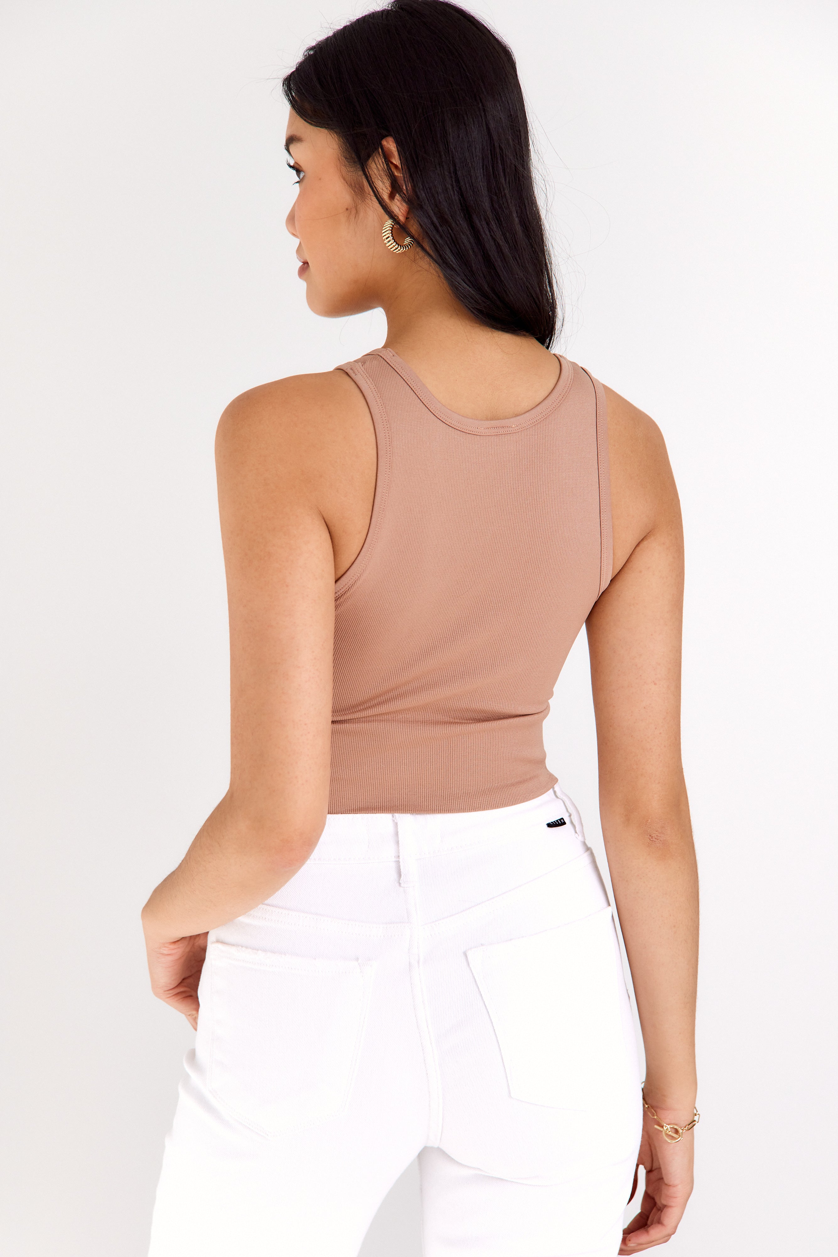 Claude Ribbed Cropped Tank