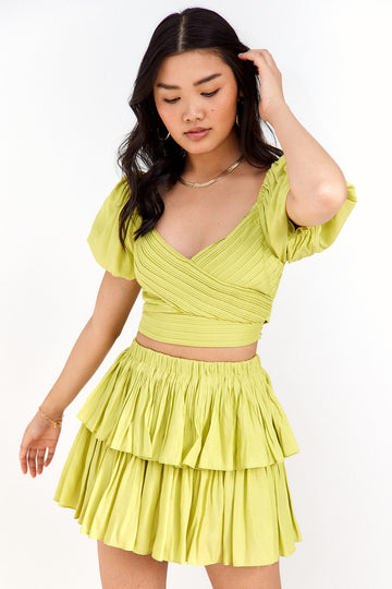 Amelia Pleated Tie Back Top