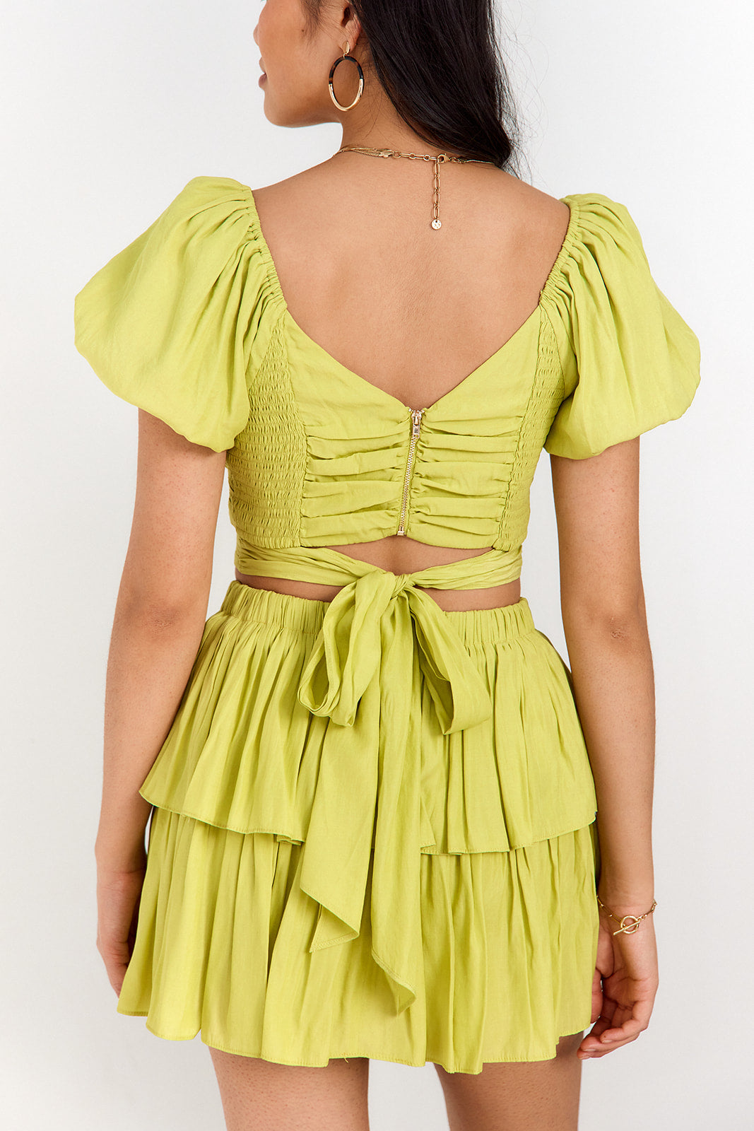 Amelia Pleated Tie Back Top
