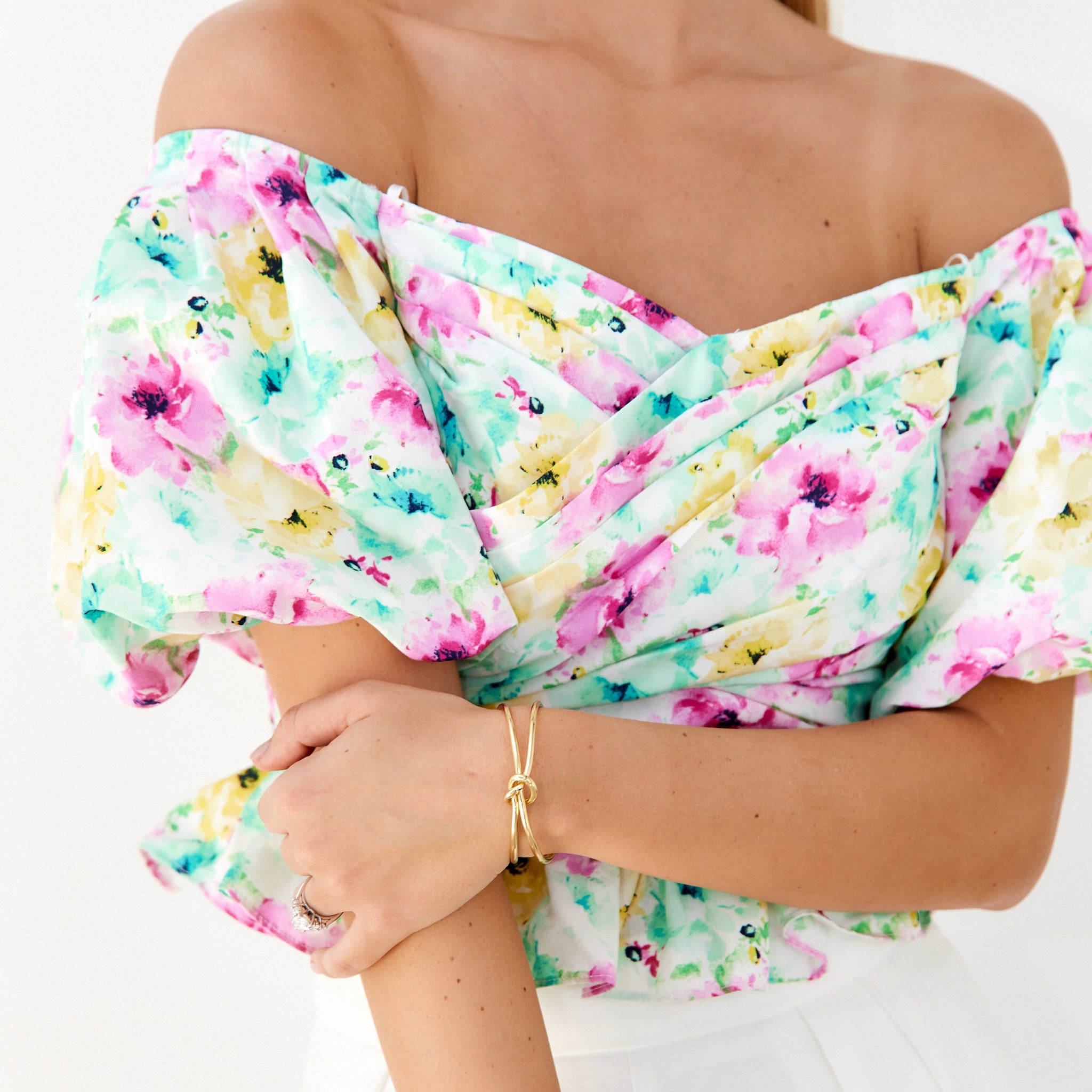 SALE - Becca Floral Ruffle Peplum Top