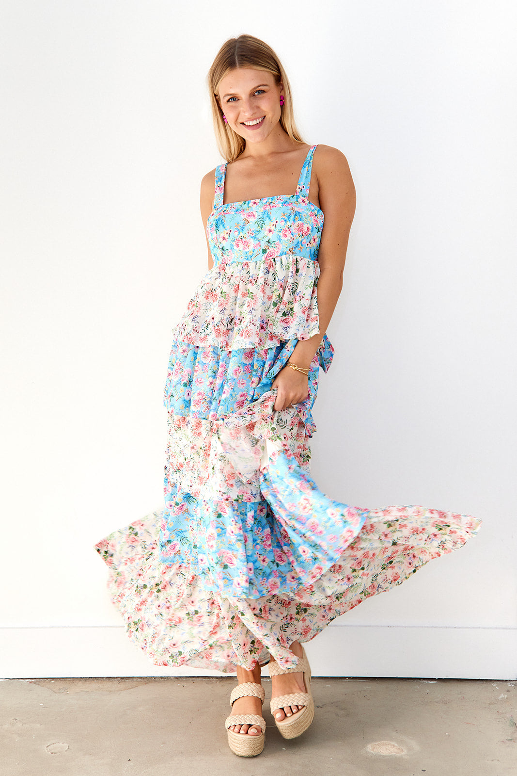 Kim Tiered Floral Maxi Dress