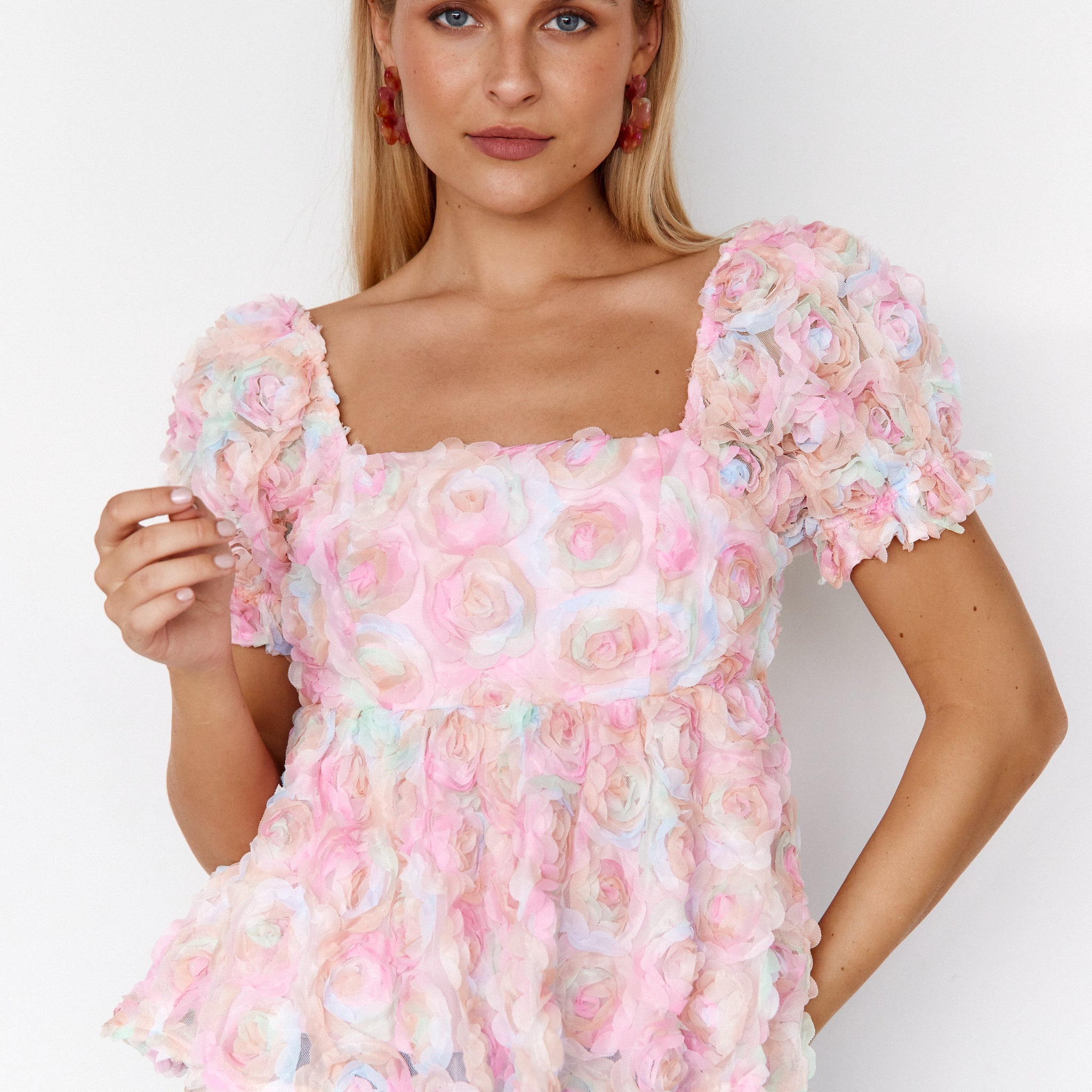 SALE - Dianne Embroidered Babydoll Top