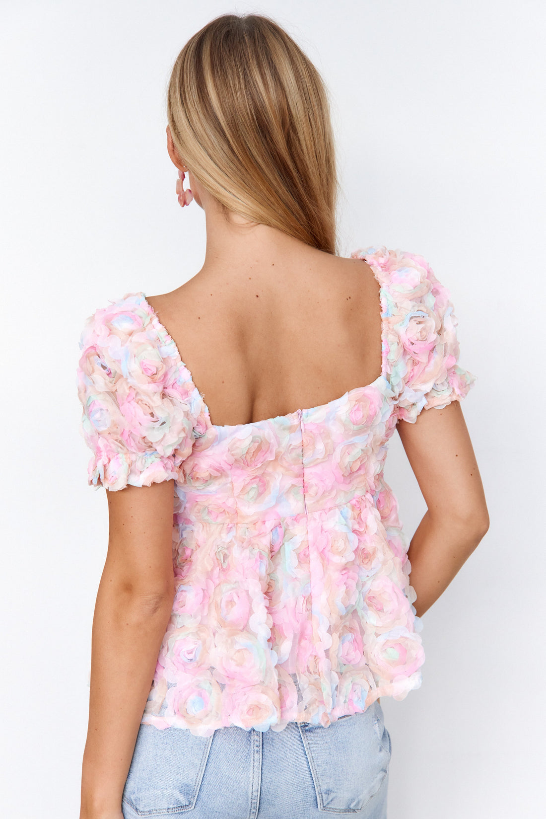 SALE - Dianne Embroidered Babydoll Top