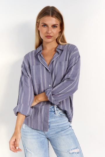 Z Supply Sunday Striped Button Up Shirt