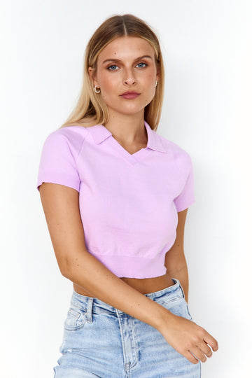 SALE - Veronica Cropped Collared Sweater