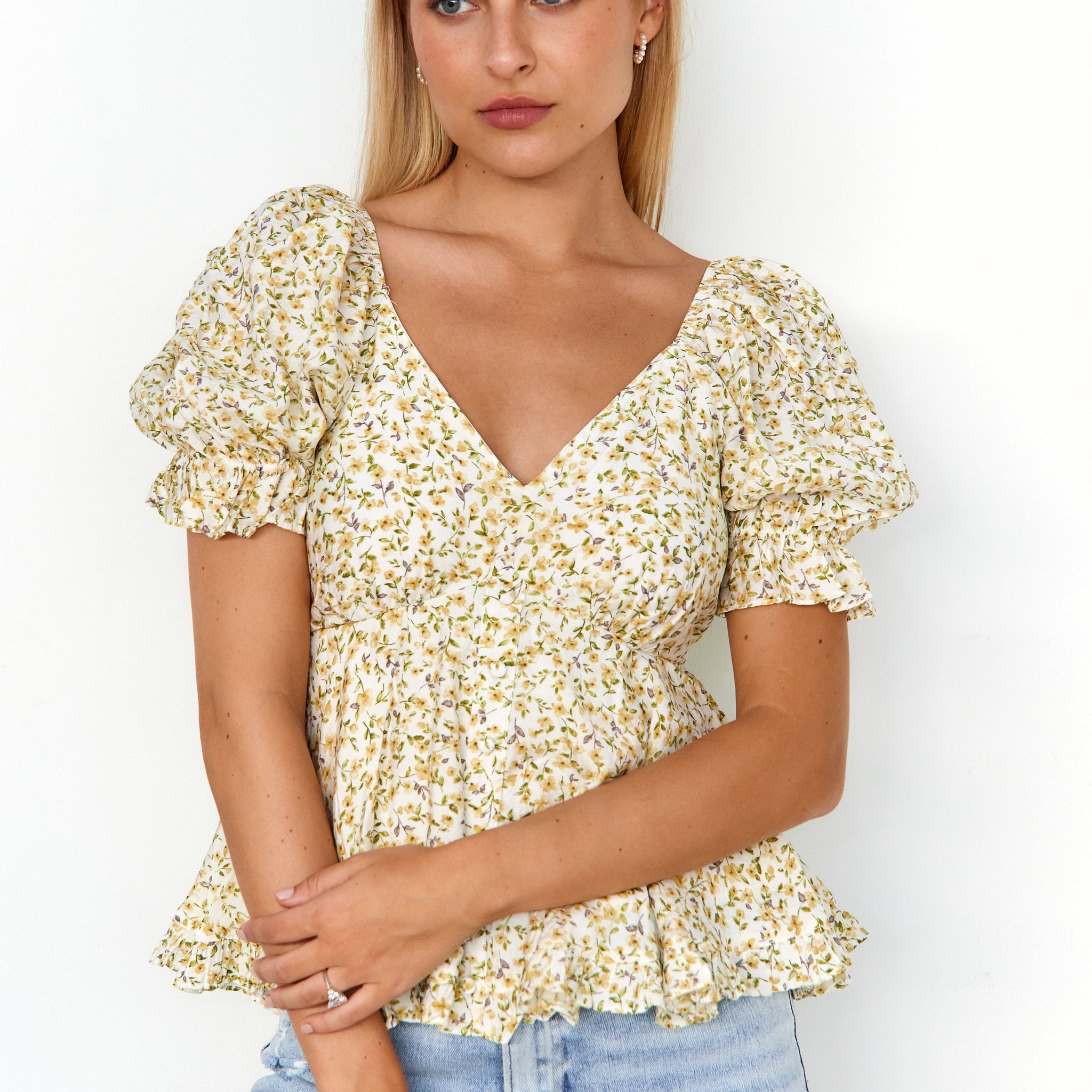Holly Floral Tie Back Blouse