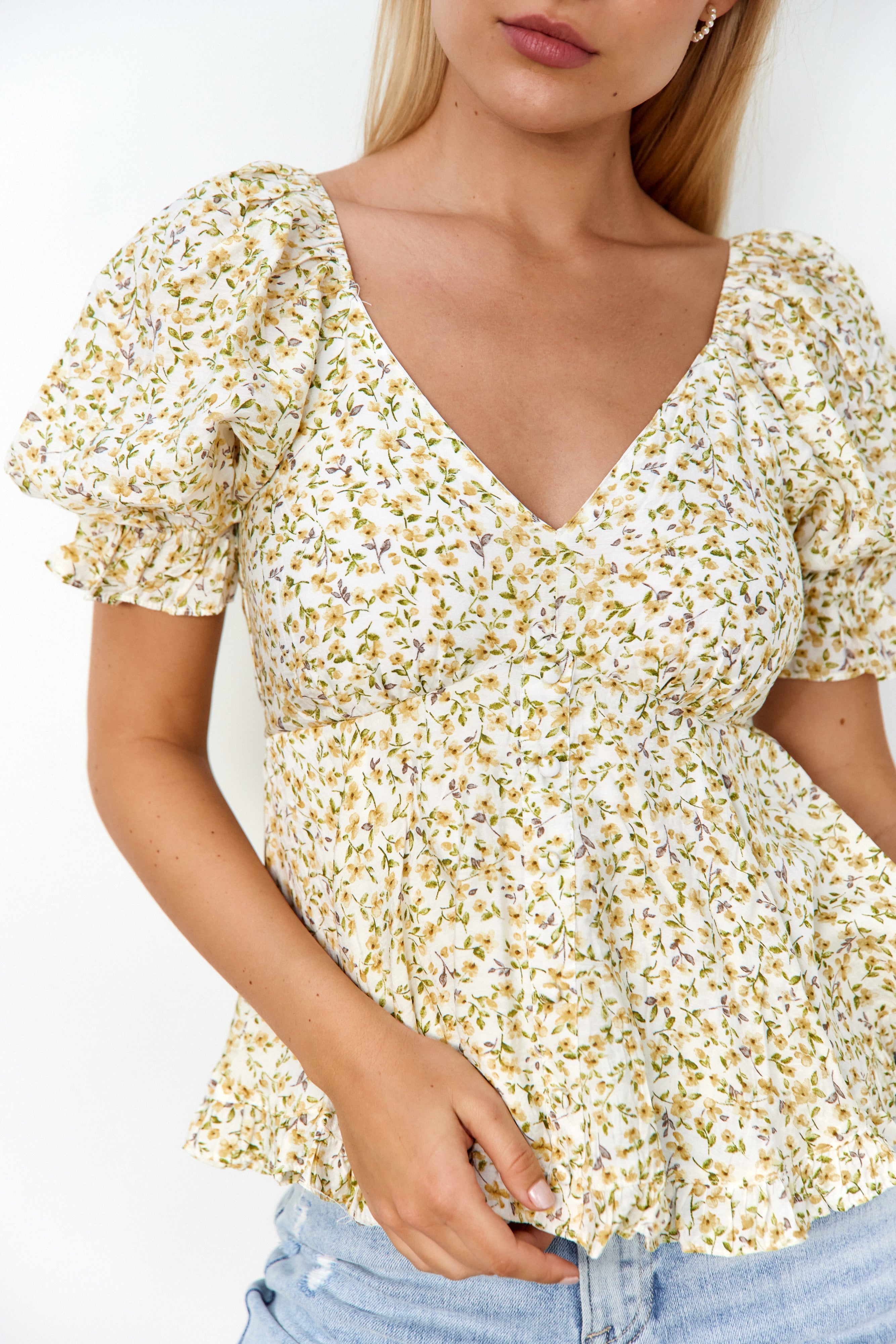 Holly Floral Tie Back Blouse