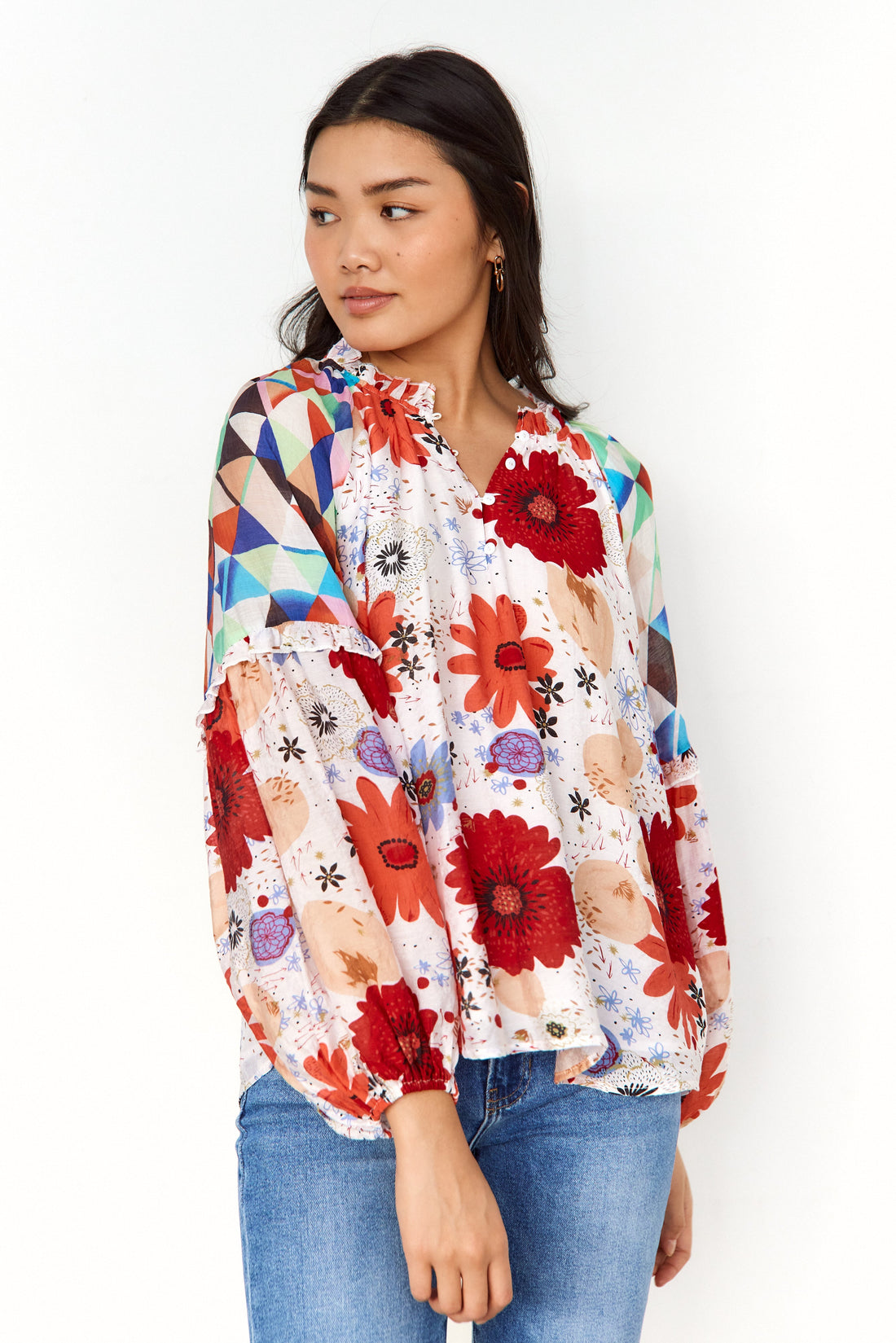 SALE - Carver Floral Mixed Print Blouse