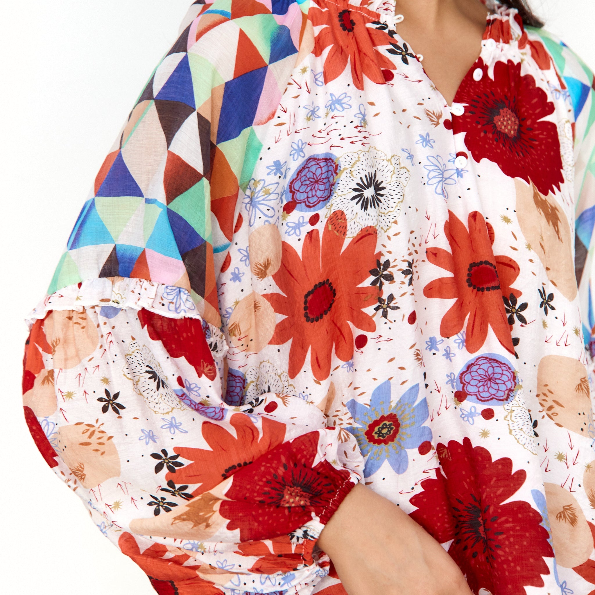 SALE - Carver Floral Mixed Print Blouse