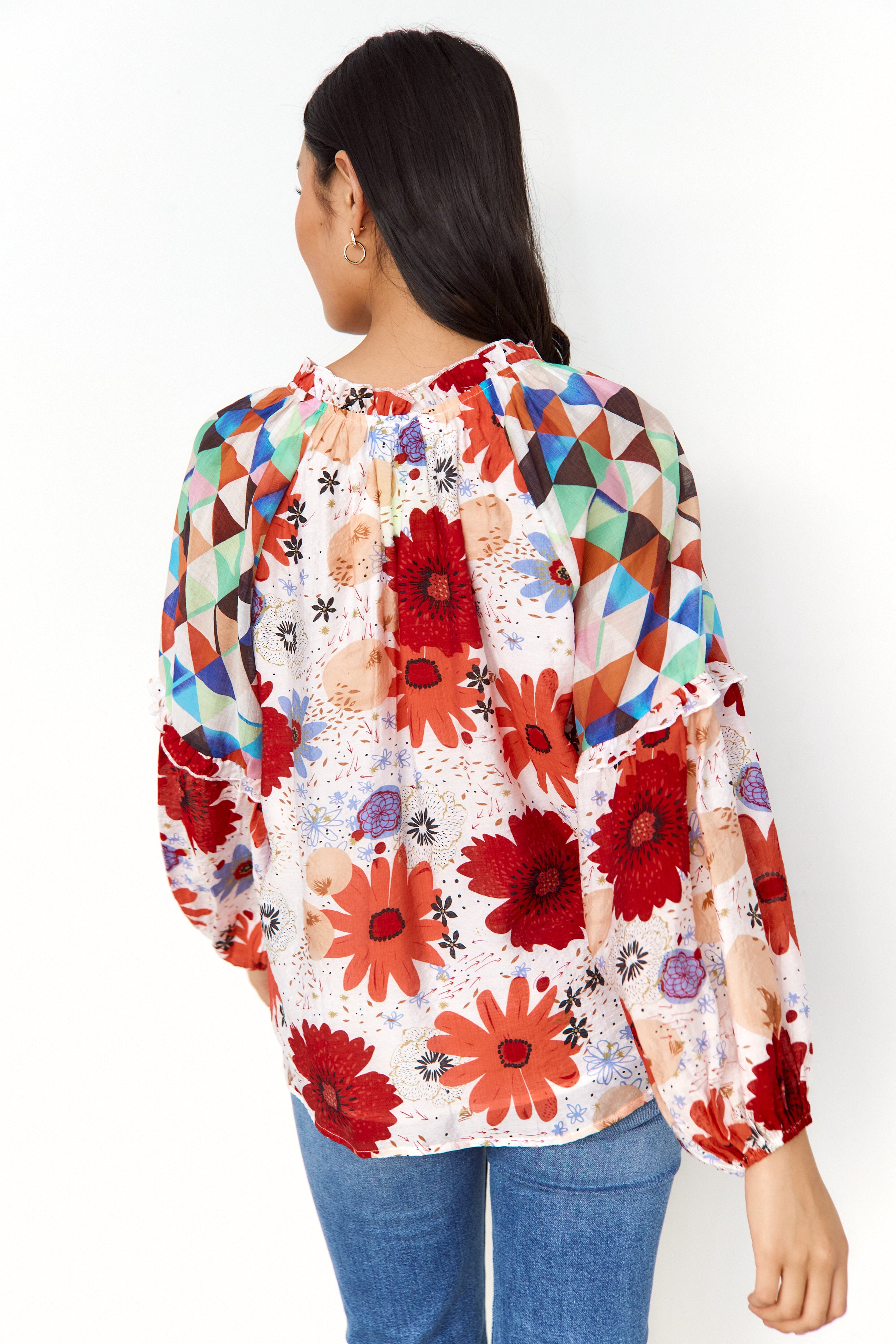 SALE - Carver Floral Mixed Print Blouse