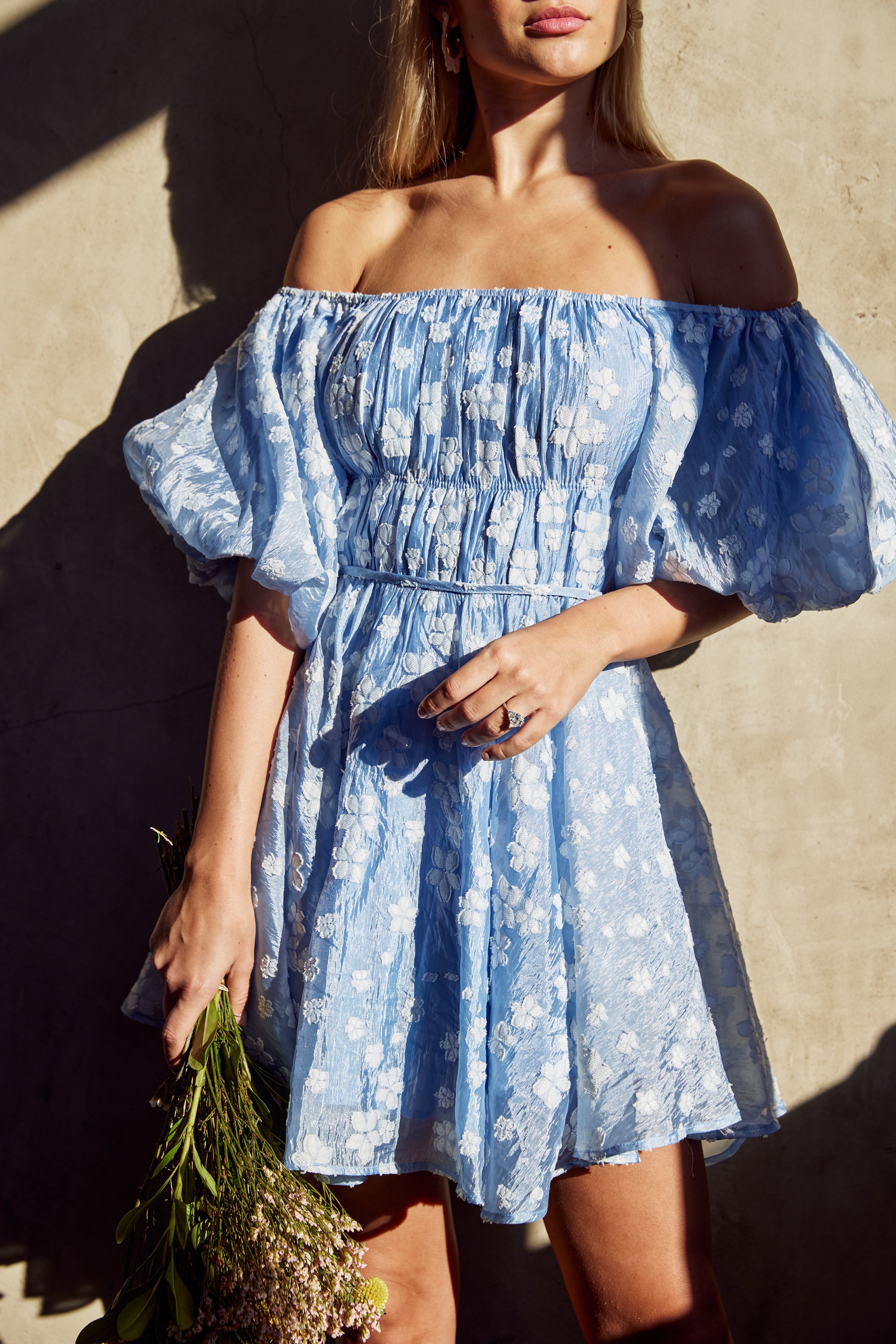 Tatum Bubble Sleeve Floral Mini Dress