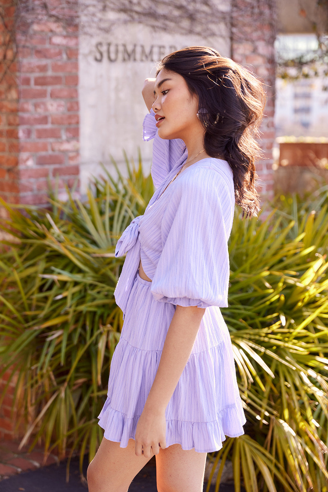 Jennifer Tie Front Peekaboo Dress