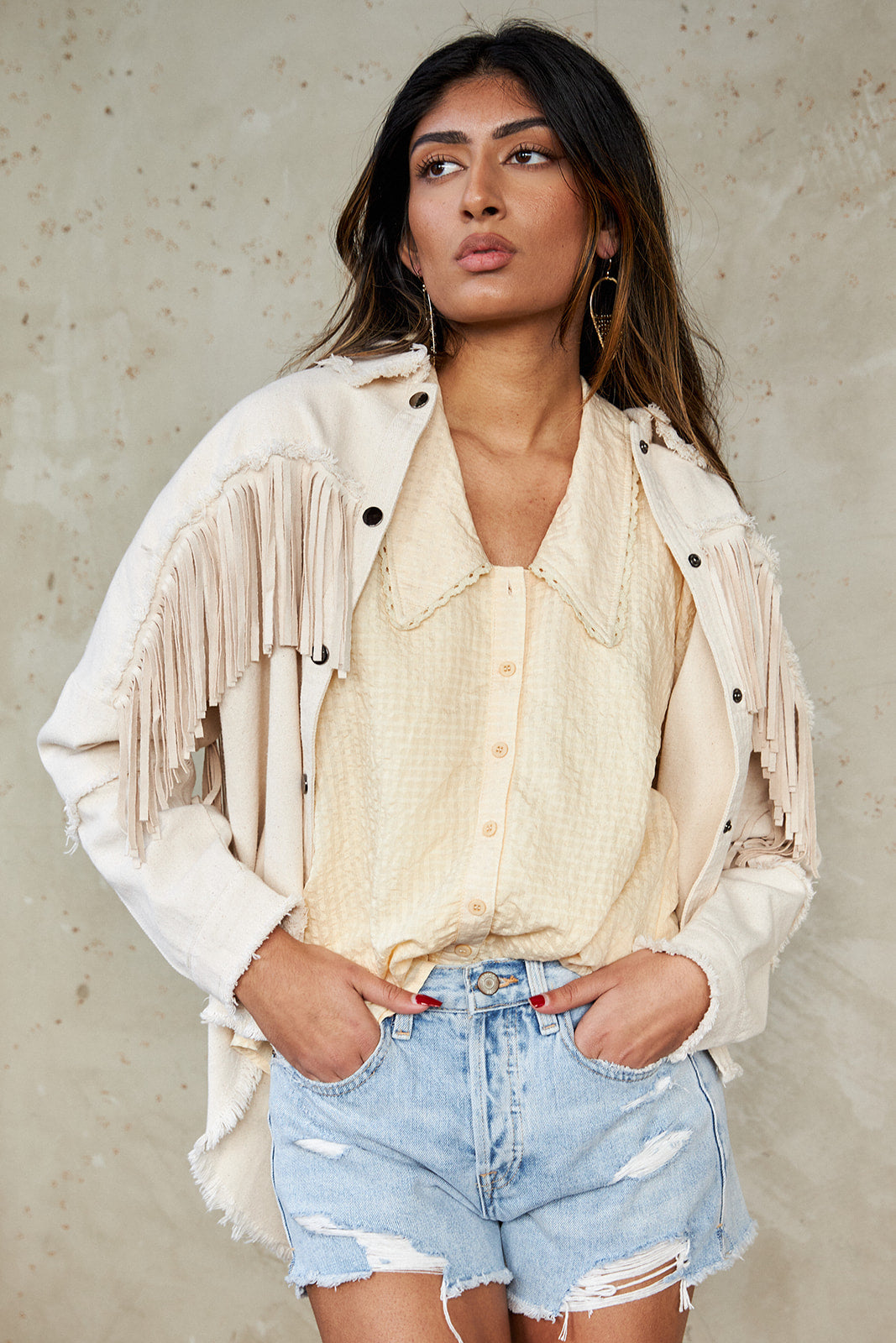 York Puff Sleeve Button Front Blouse