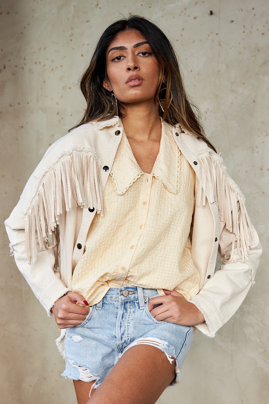 York Puff Sleeve Button Front Blouse