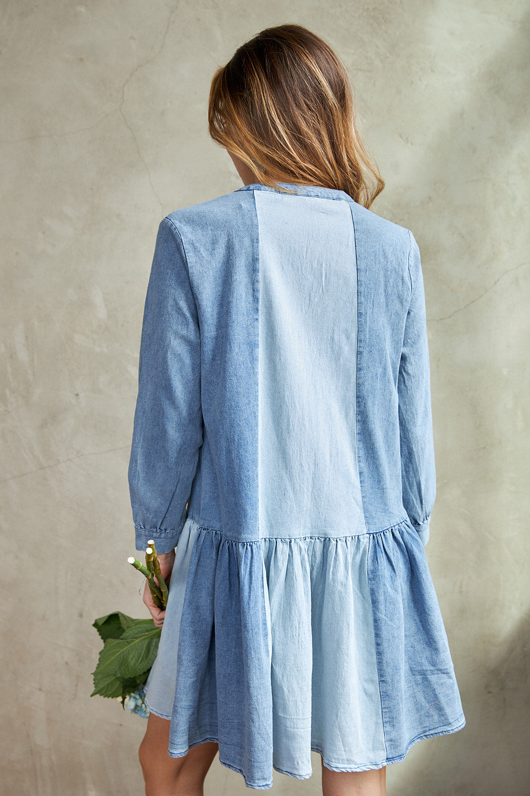 Laramie Drop Waist Denim Dress