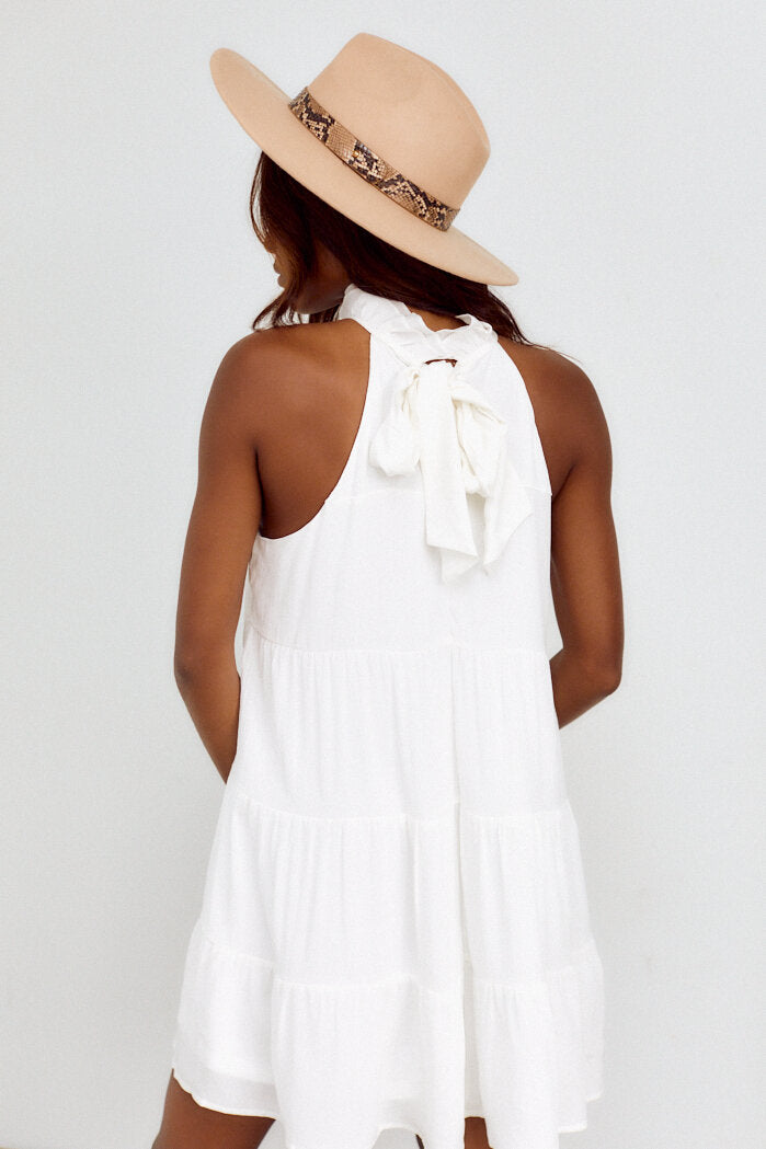 Callie Tiered Halter Swing Dress