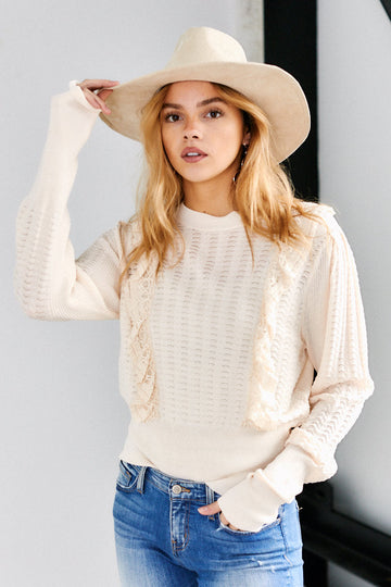 Finley Ruffle Detail Sweater