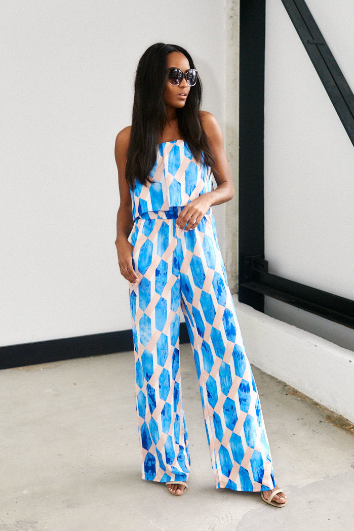 Leighton Sleeveless Printed Jumpsuit