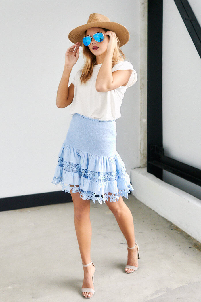 Elizabeth Smocked Waist Skirt