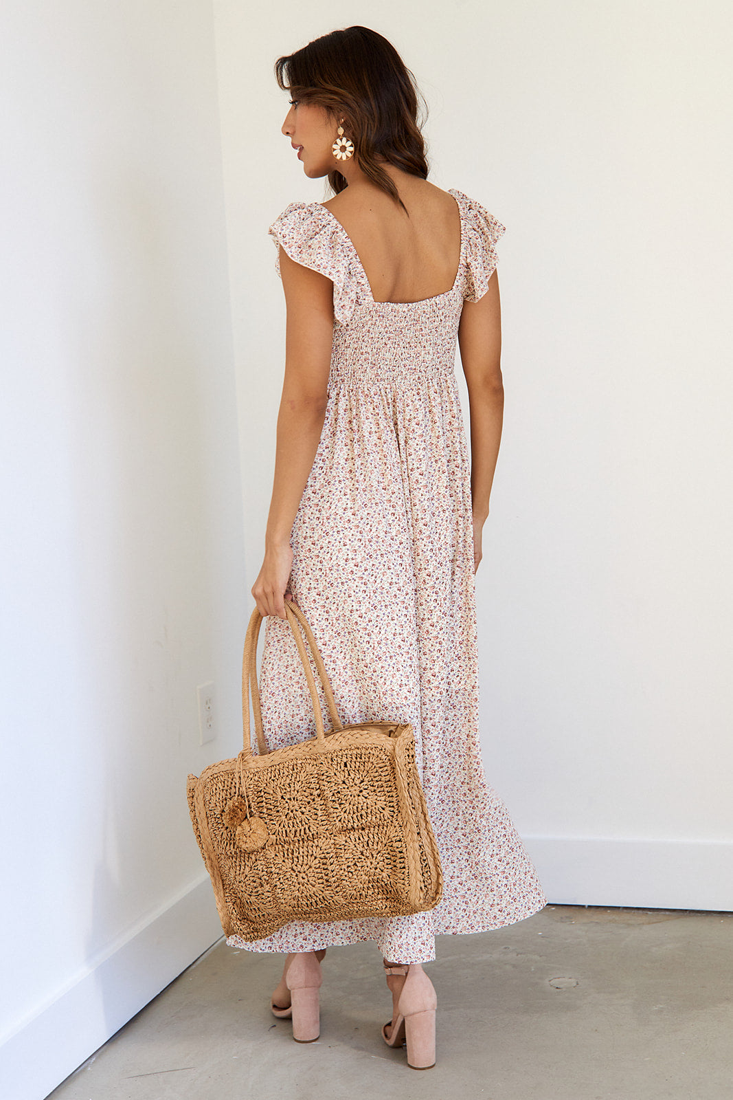 Kailani Ruffle Trim Maxi Dress