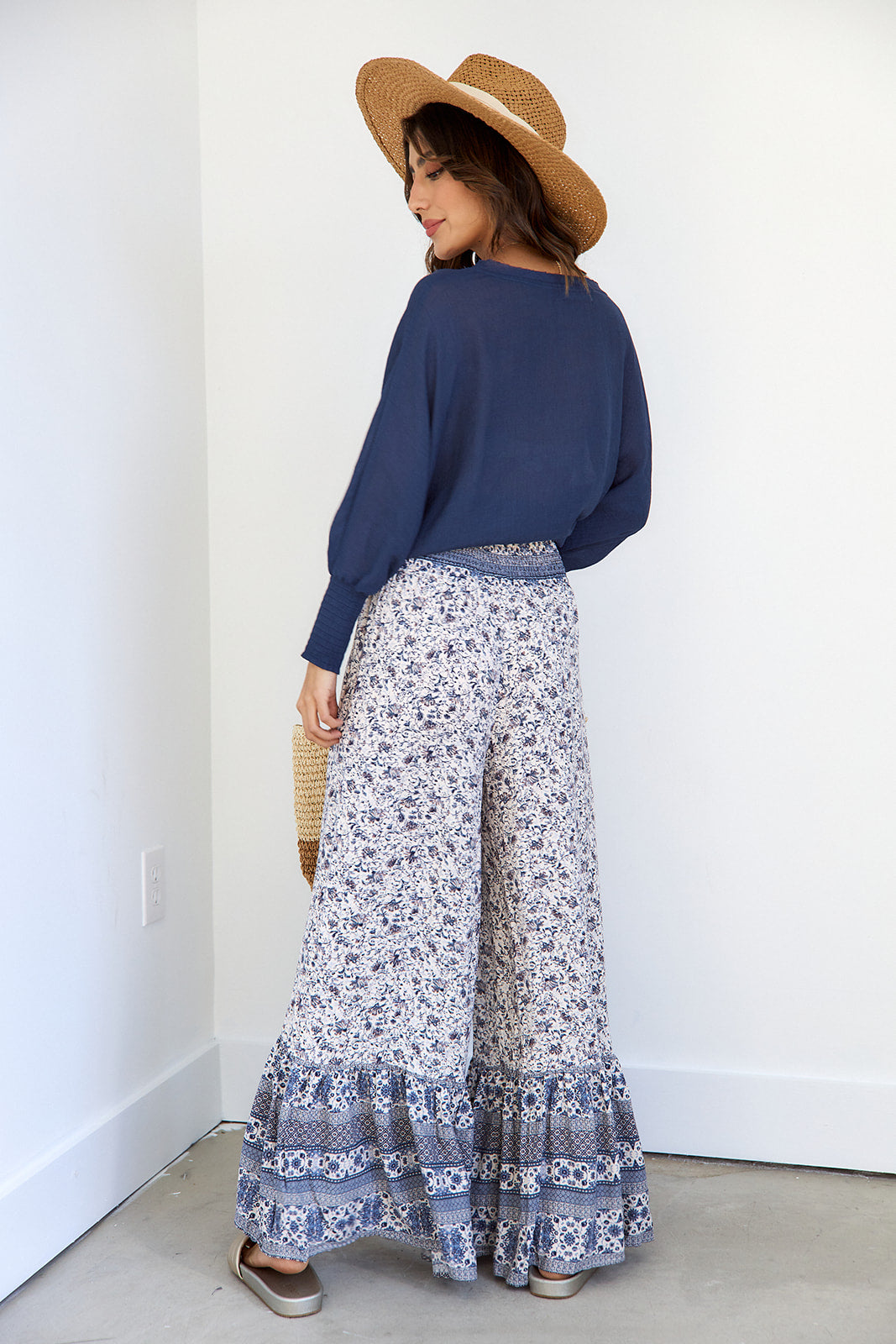 SALE- Beckham Floral Printed Flare Pants
