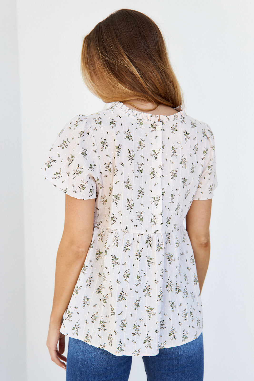 Mansa Floral Printed Peplum Blouse